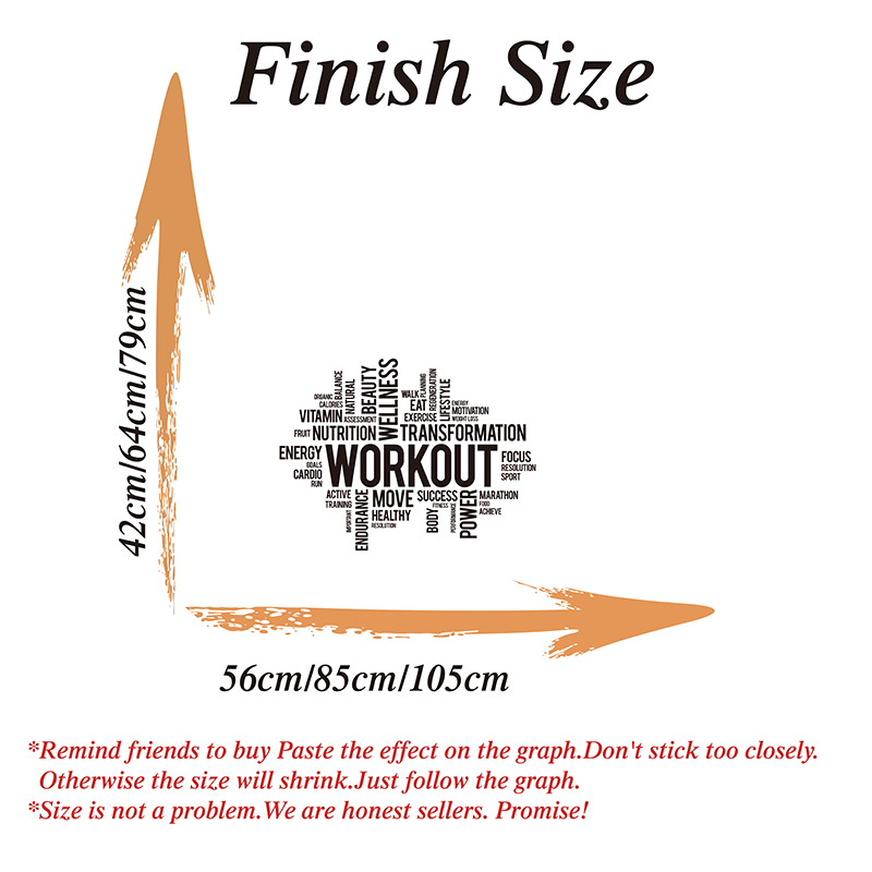 Gym Workout Word Cloud Wall St - Crossfit G ulasan dan harga